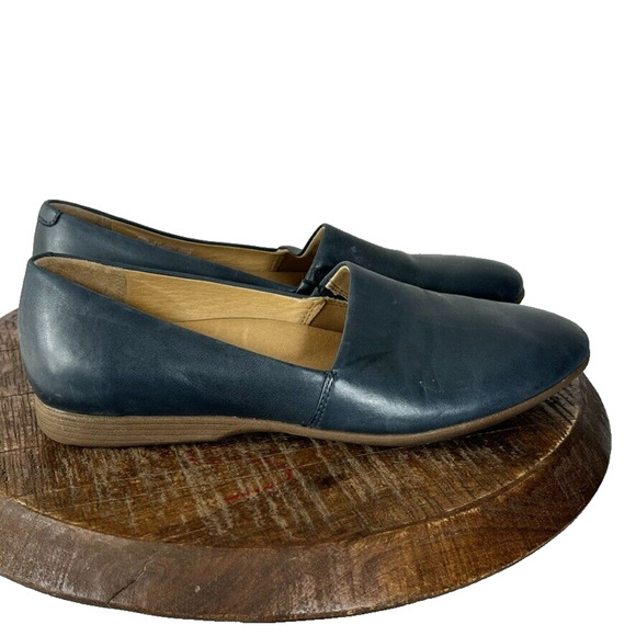 Dansko Shoes Womens 10 Larisa Navy Leather Loafers Lined Lightweight Cushioned - Picture 1 of 12